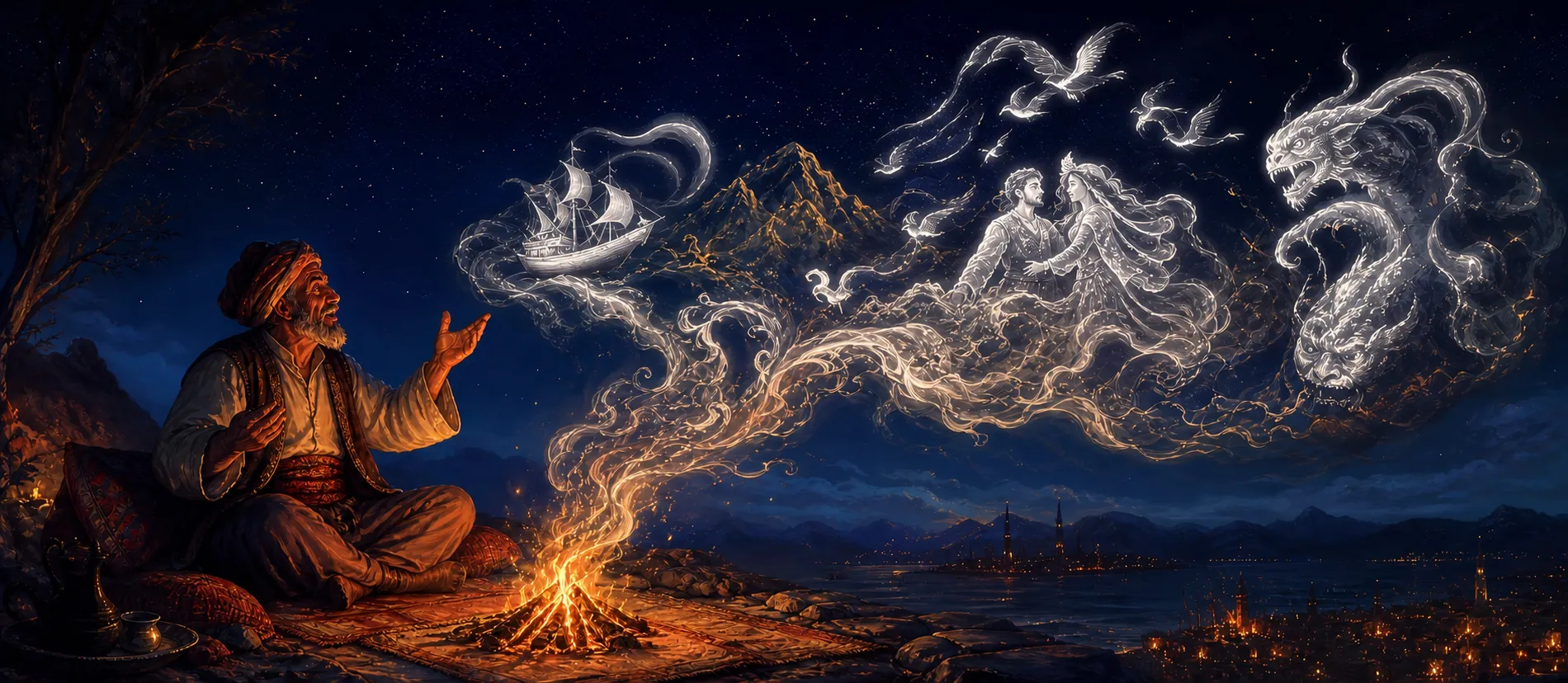 Ozan the storyteller, the model's namesake artwork