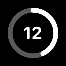 Circular Lock Screen widget showing cycle day 12